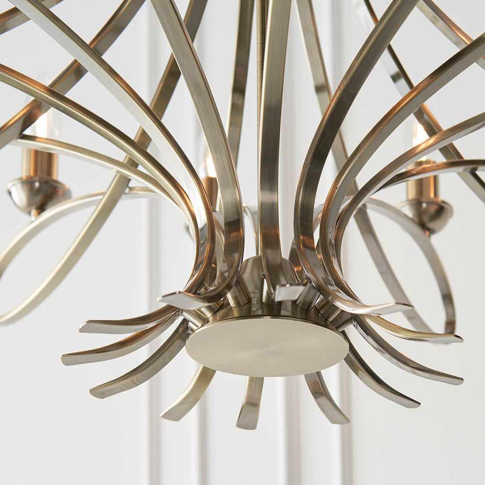 Penn brushed brass 12lt pendant
