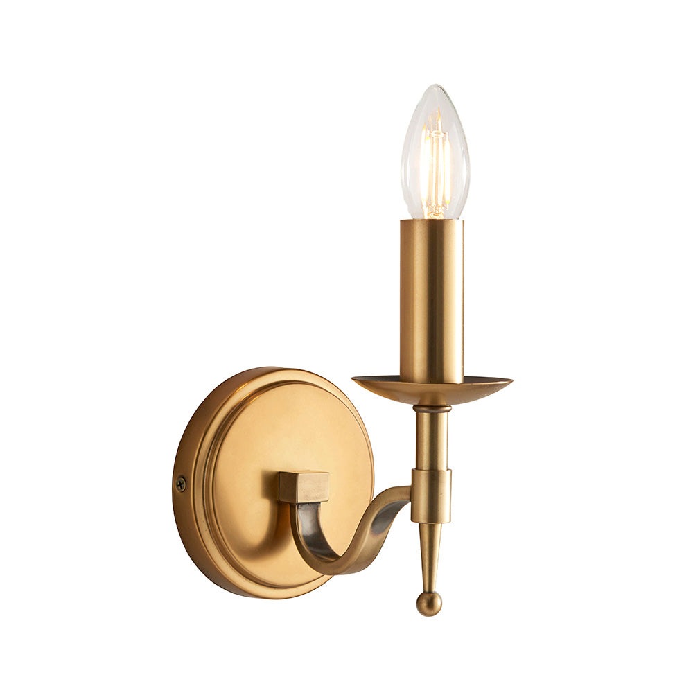 Stanford antique brass Single wall light