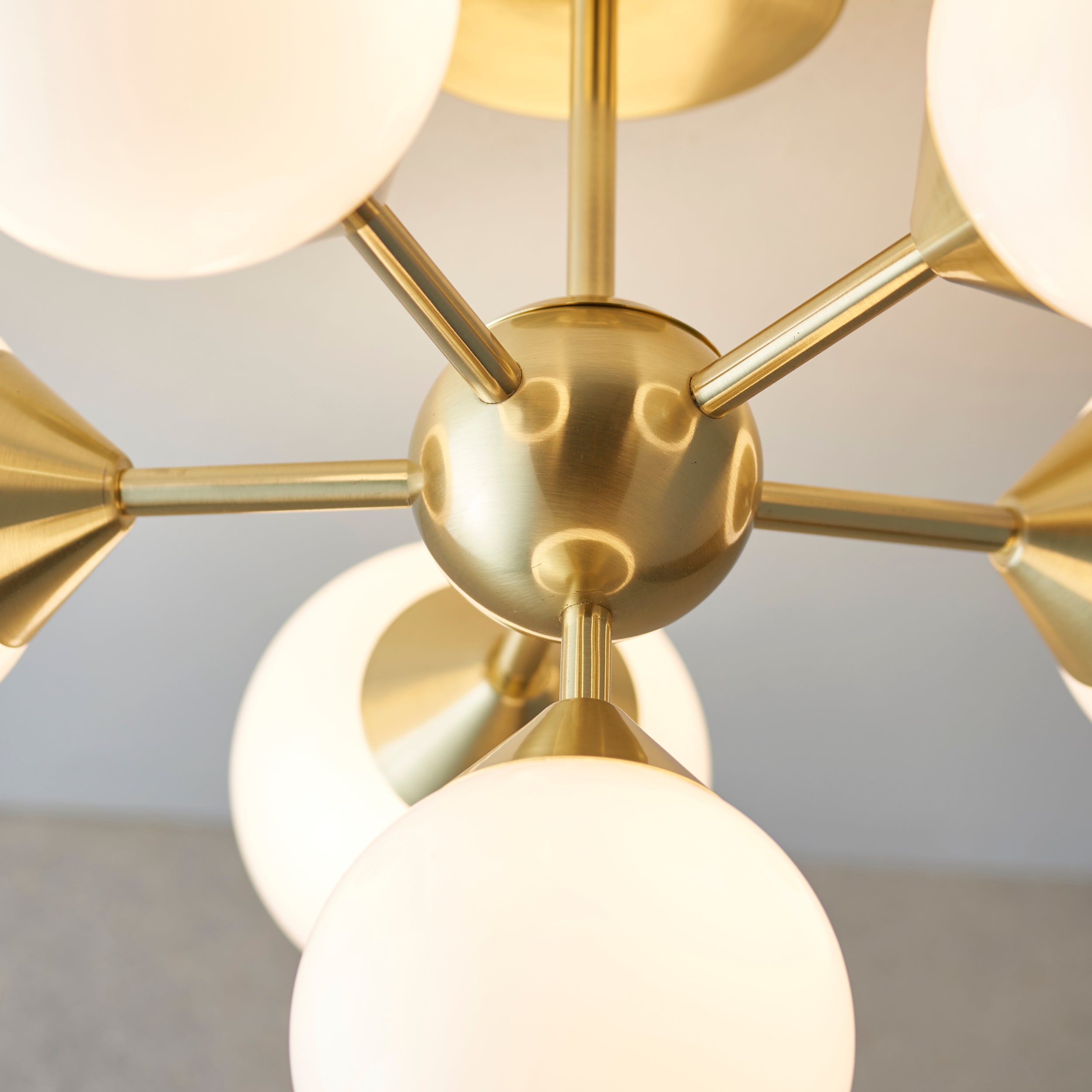 Globe Cluster 6 Light Semi Flush Chandelier
