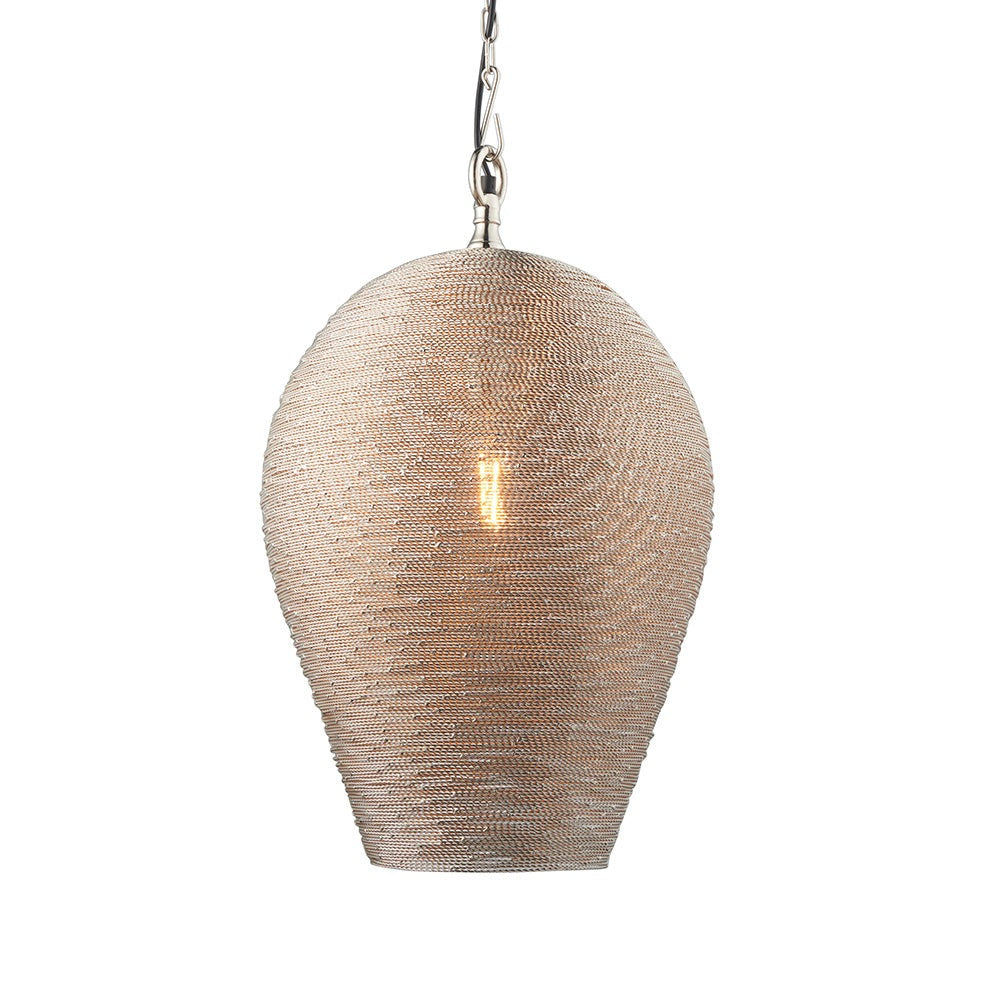 Large Handcrafted Twisted Wire Pendant Light | House of Dekkor