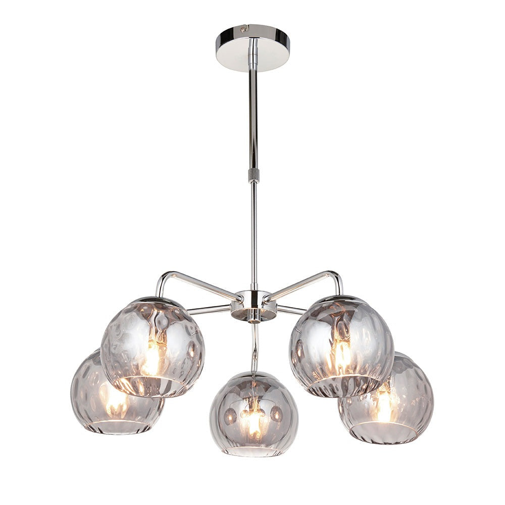 Smoked Glass 5 Pendant Light | House of Dekkor