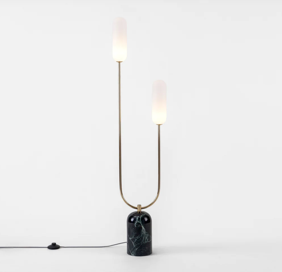 Marble floor lamp